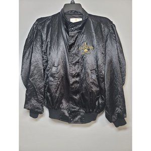 Vintage Luxor Casino Las Vegas Pyramid Bomber Jacket Black Size Small